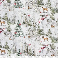 Fabric Creations Tissu de coton au mètre Cardinal de Noël du Pays des merveilles 114 cm (45")