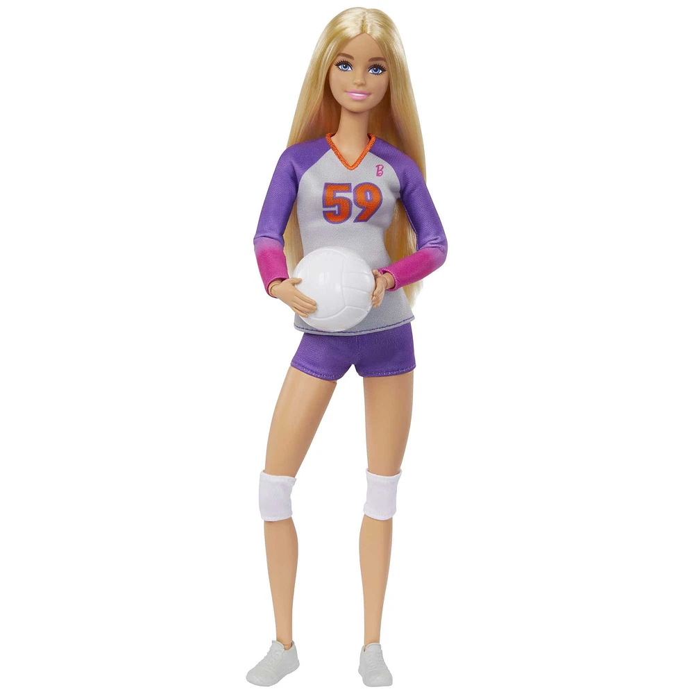 Barbie-Métiers-Poupée Barbie articulée Joueuse de Volleyball