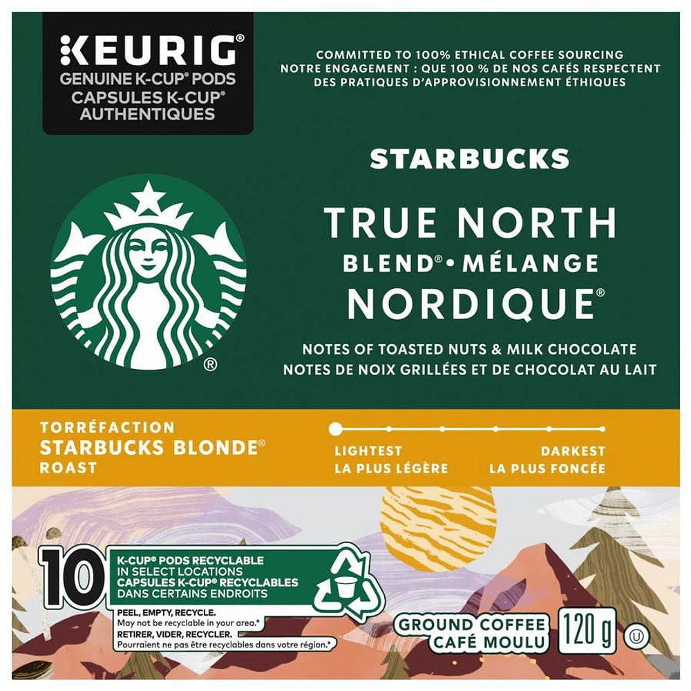 STARBUCKS® Mélange Nordique® Café Moulu Torréfaction Starbucks Blonde® K-Cup® capsules 10 unités 10 pièces