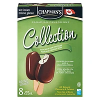 Chapman's Canadian Collection Pistachio & Dark Chocolate Ice Cream Bar, 8 x 55mL