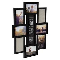 Cadre photo collage Ana Eight Opening Expression de hometrends noir 56,99cm H x 45,69 L