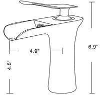 American Imaginations -in. W Above Counter White Bathroom Vessel Sink Set For 1 Hole Center Faucet AI