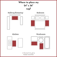 Fabstyles Cotton Solid Rug, Area Rag Rug for Living Room, Hallway, Patio