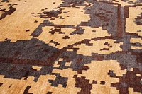 ECARPETGALLERY Tapis Noué à la Main pour Salon, Salle à Manger et Chambre à Coucher Transitionnel Collection Oushak Prestige 5'6" x 7'7" en Gris