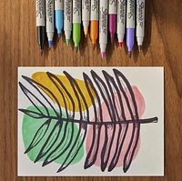 Sharpie Brush Twin Marqueurs permanents, marqueur à pointe pinceau et marqueur à pointe ultra fine, assortis, 12 pièces 12 unités