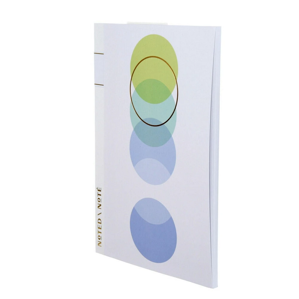 Carnet de notes, Noté par la marque Post-it®, spectre circulaire et couleurs froides, 5,75 x 8,5 po, 120 pages Carnet de notes NTD-N58-CCS-EF