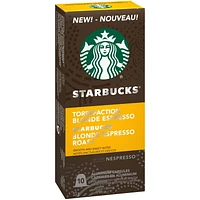 Starbucks® by Nespresso® Blonde Espresso Roast Coffee Capsules, 10 Nespresso Coffee Pods