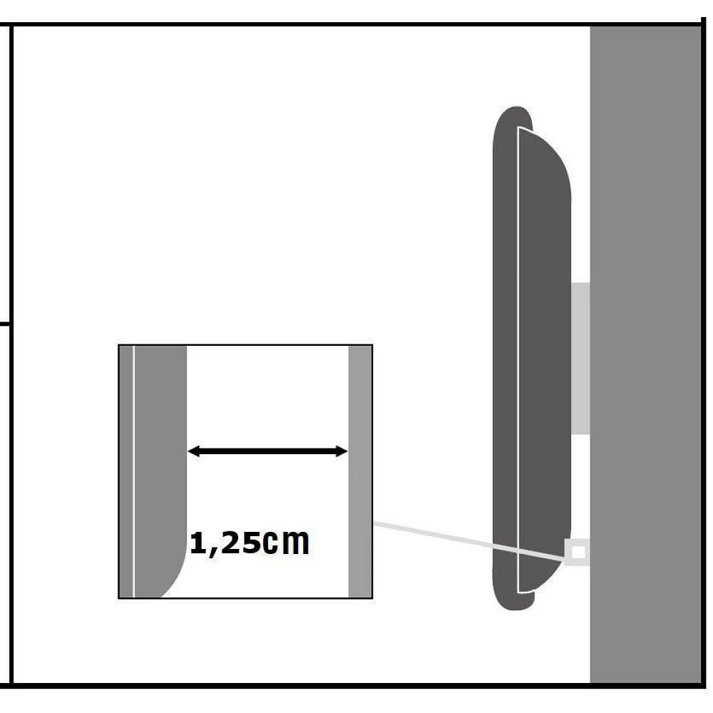 Techly 13" to 37" Fixed LCD/LED TV Wall Mount - VESA up to 200x200 mm - Holds up to 35 kg - Black