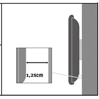 Techly 13" to 37" Fixed LCD/LED TV Wall Mount - VESA up to 200x200 mm - Holds up to 35 kg - Black