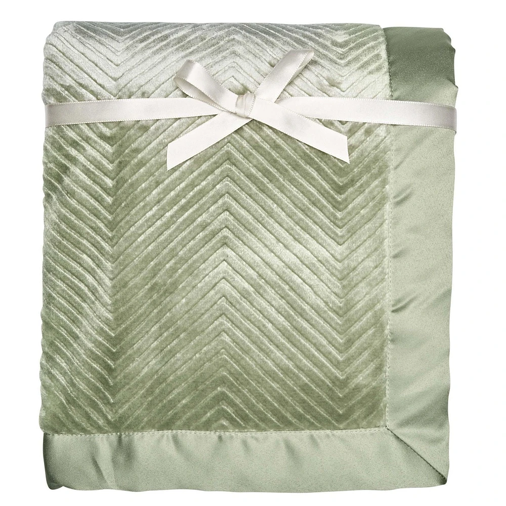 Modern Moments by Gerber Lot de 1 couvertures en peluche à chevrons pour bébé fille Vert