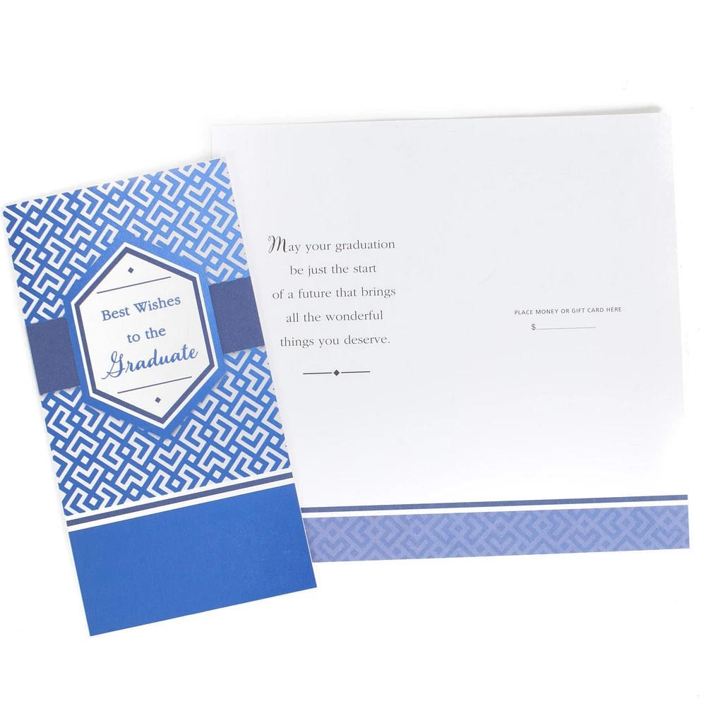 Hallmark Graduation Money Holder Greeting Cards (Best Wishes to the Graduate, 10 Cards and 10 Envelopes)