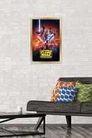 Star Wars: The Clone Wars - Season 7 Key Art Wall Poster with Push Pins, 14.725" x 22.375"
