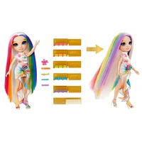 Rainbow High Craie à cheveux et coiffure Amaya – Poupée arc-en-ciel de 11 po (28 cm)