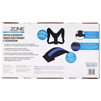 GoZone Kit d'étirement et de Récupération, étireur de dos et Correcteur de Posture pour Hommes et Femmes, Soutien du dos et Soulagement de la Douleur, Noir Kit d'étirement du dos et de Correcteur de Posture