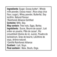 Barre de riz croustillant au chocolat au lait de Great Value 100g