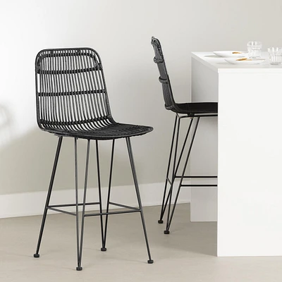 Rattan Counter Stool, Set of 2 from the collection Balka South Shore