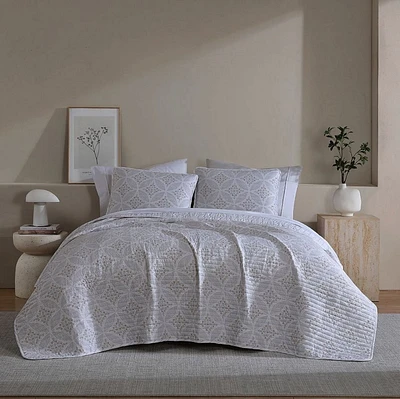 Ensemble de courtepointe 3 pièces Social Standard by Sanctuary, imprimée, reversible, tissu prélavé, entretien facile, infroissable