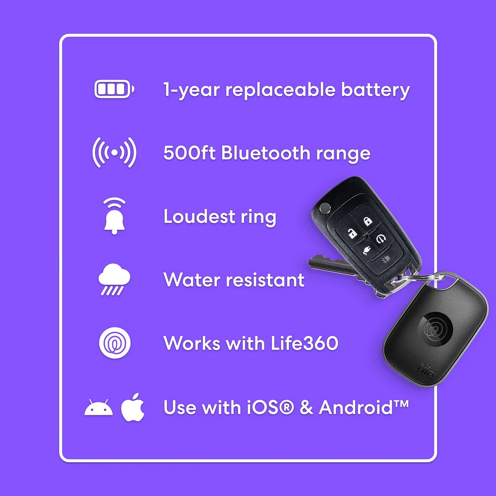 Life360 TilePro 2024 1 Pack Blk