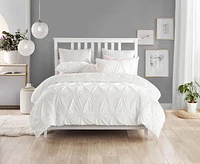Ensemble de housse de couette de luxe à fleurs froncées de haute qualit