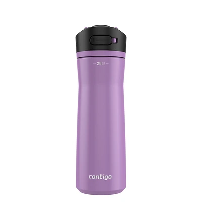 Contigo Ashland Chill 2.0 Stainless Steel Water Bottle with AUTOSPOUT Lid, Pansy, 24 oz (709 ml)