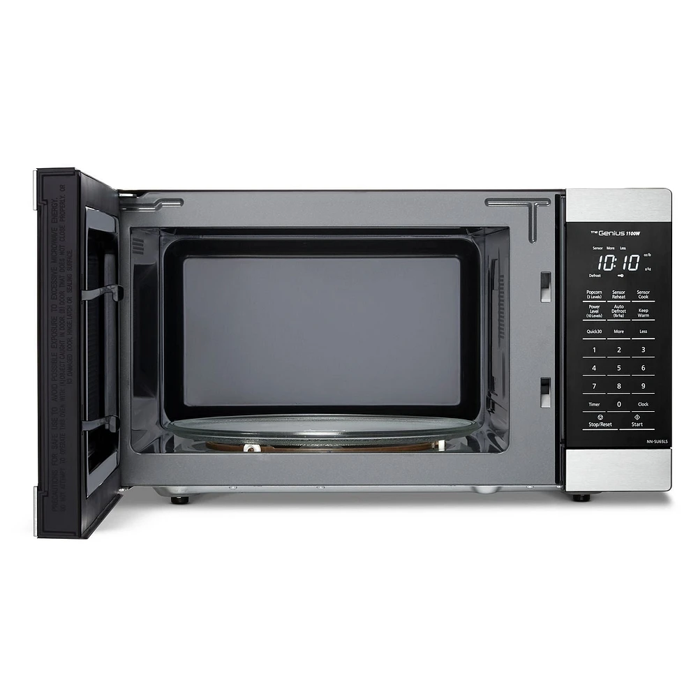 Panasonic 1.3 cu.ft, Genius Microwave Oven, Stainless Steel, NNSU65QS, 1100 W Microwave Oven