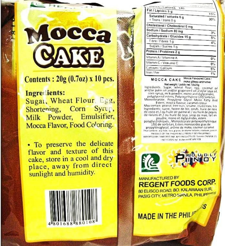 Regent Moka gateau aromatise 20g x 10pcs Regent Moka gateau aromatise