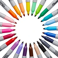 Marqueurs permanents Sharpie, pointe fine et ultra-fine, couleurs variées, 30 unités Marqueurs permanents