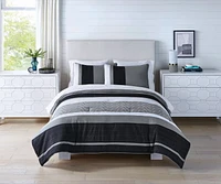 Springmaid Stitched Stripe Comforter Set, 3 Piece Comforter Set