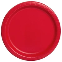 Ravissantes assiettes rondes rouges de 22,9 cm, 20 ct 8,625" /21,9 cm