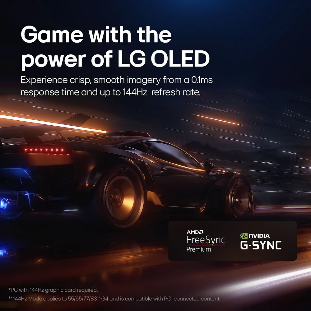 LG 42-Inch C4 OLED evo 4K Smart TV - α9 AI Processor 4K, Alexa Built-In, 144Hz Refresh Rate, HDMI 2.1, G-Sync, FreeSync, VRR, WebOS 24, Dolby Vision, Dolby Atmos (OLED42C4PUA, 2024)