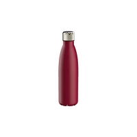 Tapis de yoga imprimé de 5 mm GoZone avec bouteille d’eau de couleur unie – Combinaison vagues - rouge bordeaux