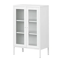 Armoire de rangement à portes vitrées de la collection Eddison South Shore