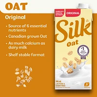 Silk Oat Milk Alternative, Original, Dairy Stable, Shelf Stable, 946 mL