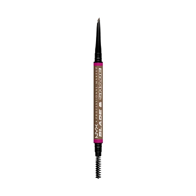NYX Professional Makeup Blade & Shade, Dual Edged Brow Pencil, 16 hour wear