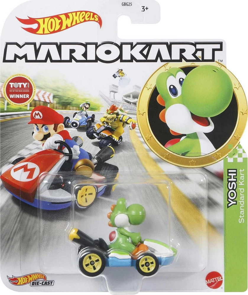 Mini-véhicule Yoshi Hot Wheels à l’échelle 1:64 inspirés de Mario Kart