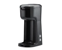 Cafetière à portion individuelle Mainstays, noire, double infusion, compatible café moulu ou K-Cup*, MS-202389CN Café en portion individuelle Mainstays