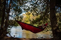 Parachute Hammock - Double (Crimson/Grey)