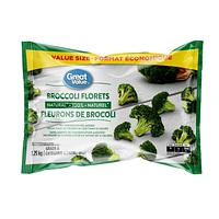 Great Value Frozen Broccoli Florets, 1.75 Kg