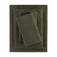 Mainstays Extra Soft Adult Jersey Bed Sheet Set, Double, Sea Turtle Green, 4 Pieces