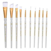 Plaid 10 Piece White Nylon Brush Set, 10 piece paint brush set