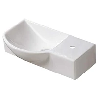 American Imaginations 14.7-in. W Wall Mount White Bathroom Vessel Sink For 1 Hole Right Drilling AI-28582