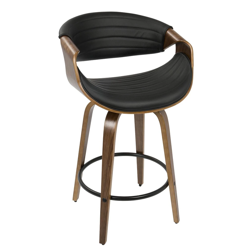 Tabouret de comptoir moderne milieu-du-siècle Symphony, de LumiSource