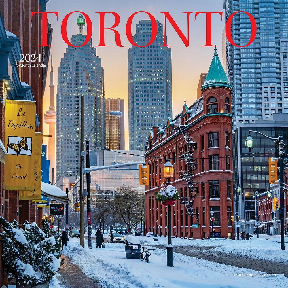 Wyman Publishing Toronto 2024 12x24 Inch Square Wall Calendar, 9781525611674