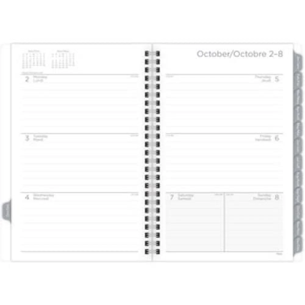 Petit Agenda Hebdomadaire/Mensuel 2024 Mead, Cœurs Pastel