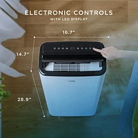 Climatiseur portatif ASHRAE 128 Commercial Cool de 12 000 BTU avec chaleur, 8 150 BTU SACC/CEC, blanc