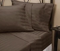 Johnson Home 400 Thread Count Cotton Sheet Set Damask Stripe