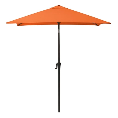CorLiving 6.5ft x 6.5ft Square Durable Fabric Canopy Tilting Outdoor Umbrella with Steel Frame