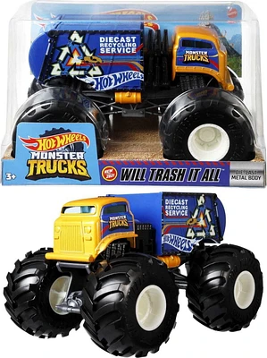 Hot Wheels Monster Trucks 1:24 Scale Will Trash it All
