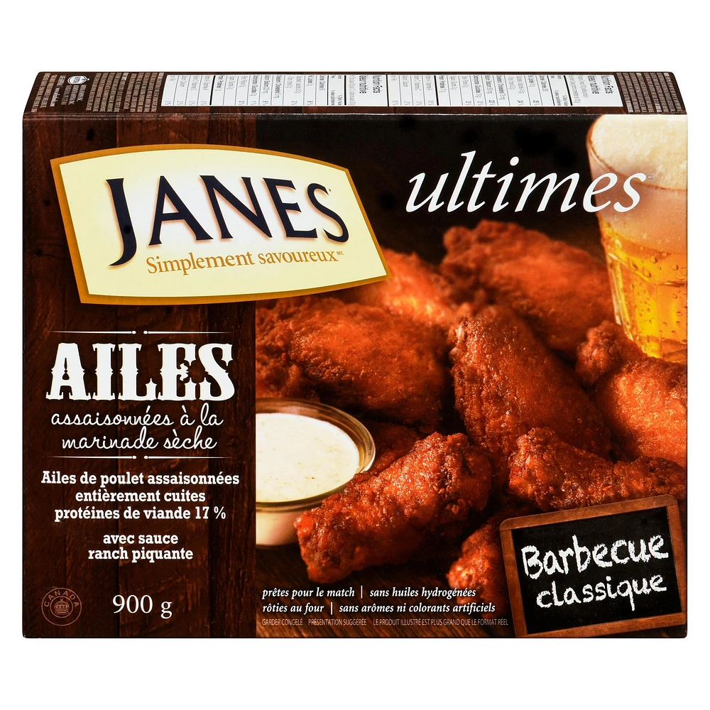 Ailes de poulet ultimes Janes assaisonnées à la marinade sèche barbecue classique