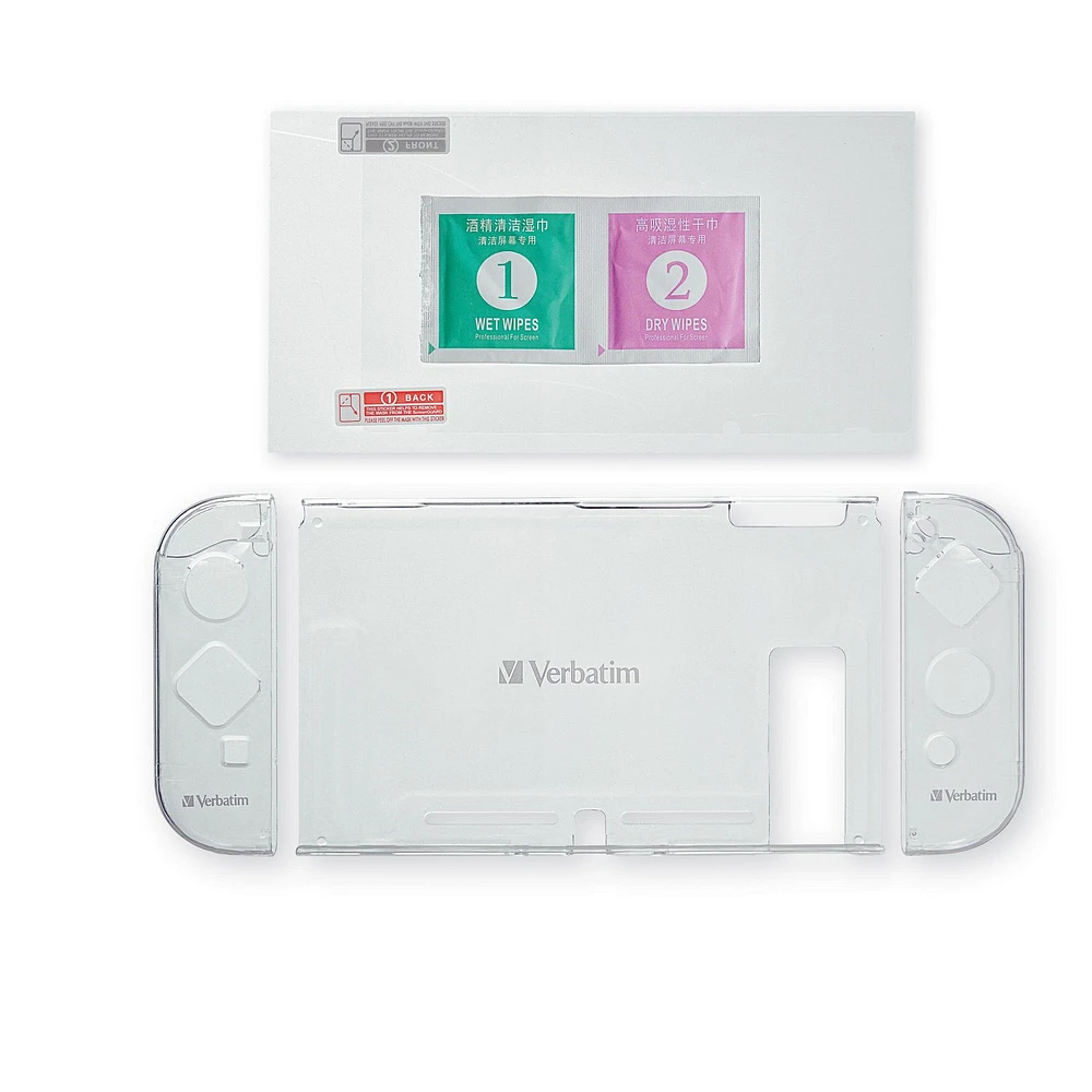 Verbatim Crystal Case with Screen Protection Film for use with Nintendo Switch™